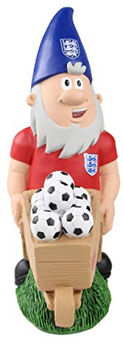 FOCO EPL ENGLAND FA WHEELBARROW GARDEN GNOME 10.5 ORNAMENT INDOOR/OUTDOOR