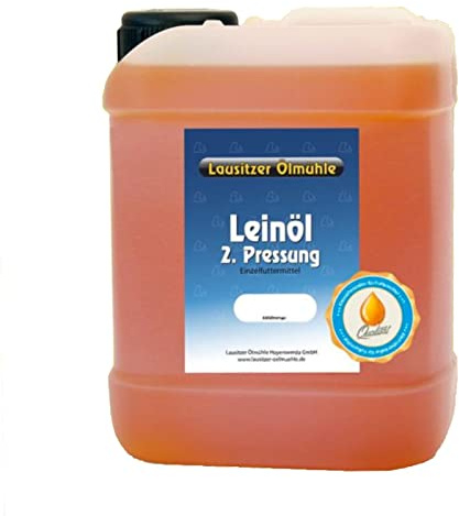 Leinöl 2. Pressung als Tierfutter für Pferde und Hunde, 2,5 Liter
