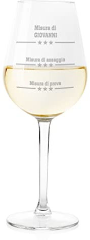Calice Vino 50 cl PERSONALIZZABILE CON NOME con incisione Misura dosaggio Vino 50 cl divertente idea regalo Natale Compleanno anniversario