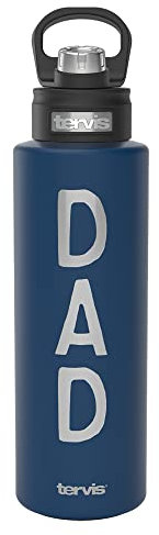 Tervis Papá Grabado en el día del Padre Aguas Profundas Vaso Aislado de Triple Pared, Acero Inoxidable, Azul Deepwater