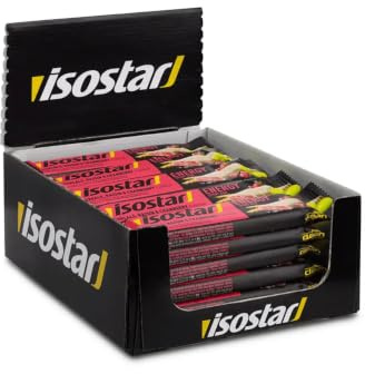 ISOSTAR – Energy Sport Riegel Cerealien & Cranberry – Energieriegel mit Kohlenhydraten & Vitaminen B1, B2, B6, C, E & PP – Für Laufen, Radfahren & Trail – 30 x 40 g