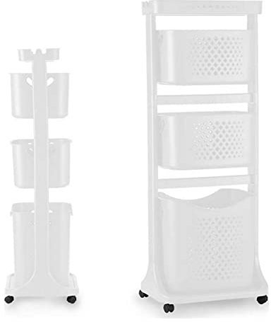 Chariot à vêtements Blanc polypropylène (33 x 112 x 42,5 cm)