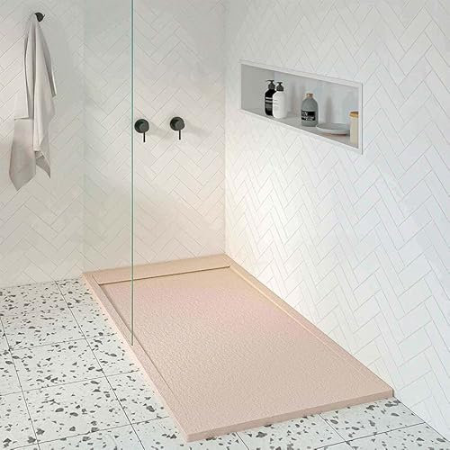 KOES - Piatto Doccia in Resina Serie AMUR – 80x120 – Crema RAL 1013