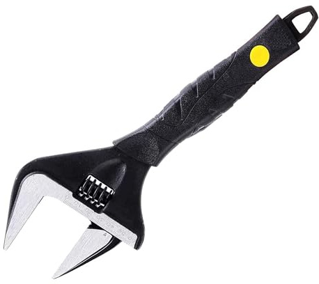 Zeguard 12 inch Adjustable Spanner, 60mm Wide Jaw Opening Adjustable Wrench, 300mm Plumbing Tools Set for Plumbers, Heat-Treated Chrome Vanadium Steel Black Oxide Finish