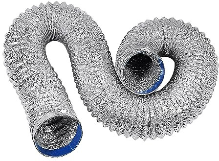 Alu-Folienschlauch Lüftungsschlauch Mit 2 Schlauchschelle Flexibles Rohr Aluminium Luftleitungen Aus Rohr Flexschlauch Luftkanal Ø 80/100/110/120/150/160/170/180/200mm (Color : 5m, Size : 150mm)