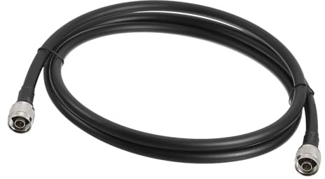 sourcing map 1Pcs 6FT Coaxial Cables 400 Type N Male to N Male Low Loss Coaxial Cable Extension Jumper Cable for Cell Phone Signal Booster,Amplifier,Antennas,SWR Met Black Black