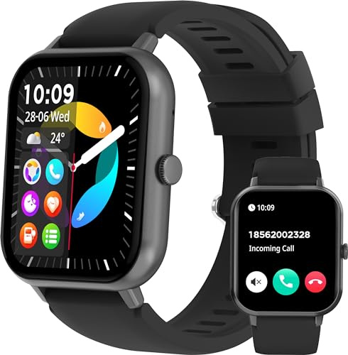 Smart Watch for Women Men Answer/Make Calls, Fitness Tracker Heart Rate Blood Pressure Blood Oxygen Monitor, Pedometer Calories Step Counter, Sleep Tracker, Sport Modes Smart Watch for Android iOS