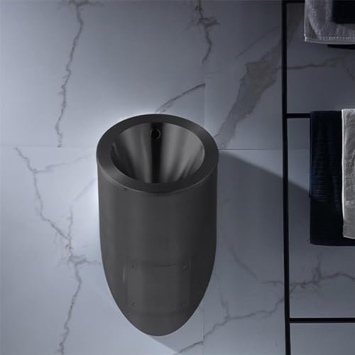 GYQSSD Urinoir à Chasse d'eau Commerciale pour Hommes, Urinoir Mural Acier INOX, Urinoir Anti-Débordement, Toilettes Verticales, Urinoir à Chasse d'eau pour Toilettes Publiques,Black-Urinal