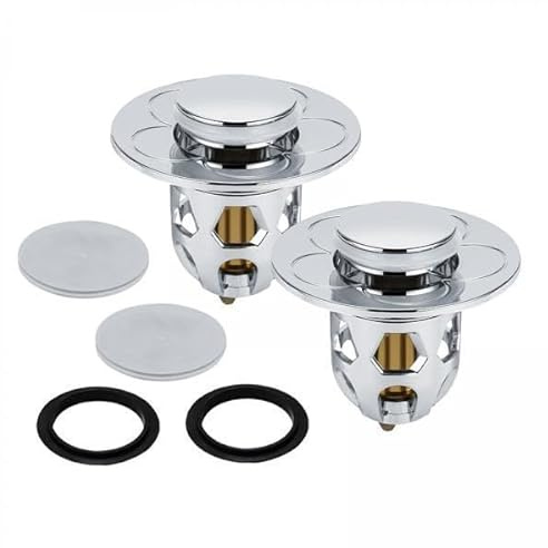 rockible 4x Bouchon de Vidange D'évier de Salle de Bain Universel pour Noyau de 1,1 à 1,5 Pouces, Crépine de Vidange D'évier de Salle de Bain Anti-encrassement