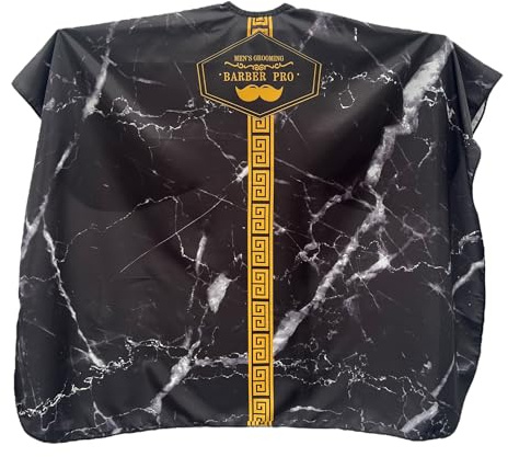 Gabri Professional Barber Gown - Premium Hairdressing Cape for Hair Salon - Waterproof Hair Cutting Capes and Gowns for Barber Shops (Marble Roman Style, 160cm (L) x 140cm (W))