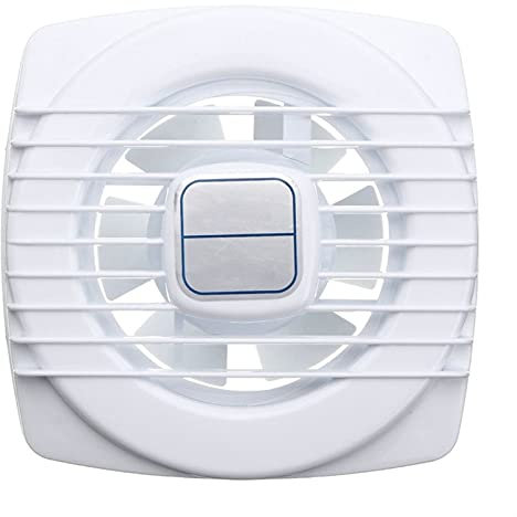 Ventilatore di scarico, Estrattore for bagno silenzioso da 4 pollici quadrati for ventilatori di ventilazione for finestre di cucina e servizi igienici con interruttore a strappo a basso rumore
