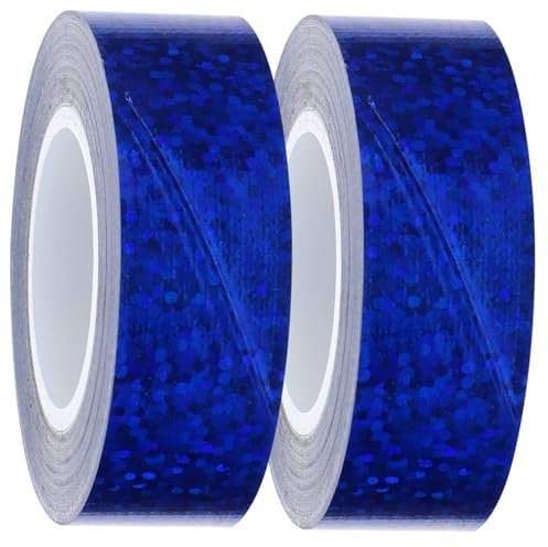 DIYEAH 2rollen Holographisches Klebeband Breit Starkes Reparaturband Mit Rissfester Selbstklebender Oberfläche Für Teppich Fliesen Multifunktional Wetterfest Blau