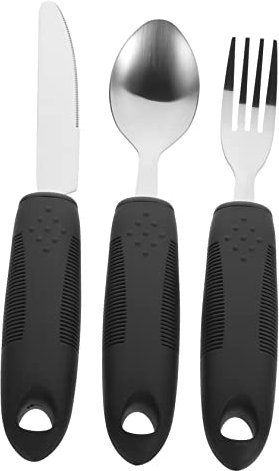minkissy 1satz Adaptive Utensilien Set Für Senioren Anti-shake Besteck Mit Rutschfestem Griff Teiliges Set Für Einfache Handhabung Und Komfortable Mahlzeiten Für Ältere Und Behinderte