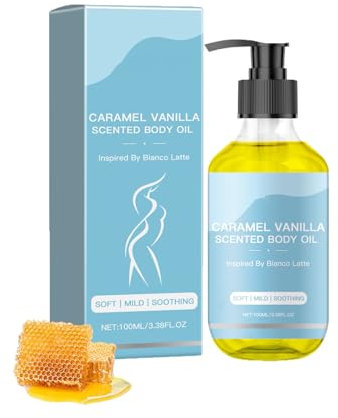 Karamell Vanille Körperöl, körperöl — Feuchtigkeitsspendend, Sanft, beruhigend und langanhaltend, Fragrances Karamell-Vanille, Vanilla Body Oil, Süßer Körperduft (1)