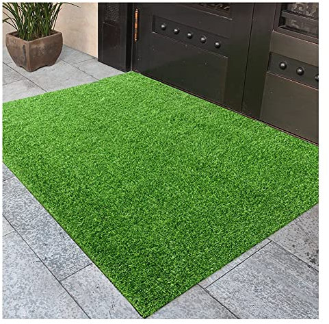 Césped artificial para bricolaje, alfombra de césped, balcón, valla para jardín, techo y bodas, color verde (0,5 m x 2 m)