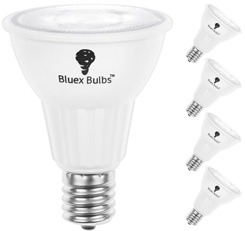 4 Pack R14 LED Bulb 6W E17 Base Mini Spotlight Floodlight Light Bulb Dimmable White - 60W Equivalent - R14 Reflector LED Bulb Intermediate Base Mini Light Bulbs (3000K - Warm White)