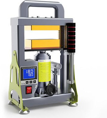 Outbit HeißPressmaschine Rosin Presse, Manuelle Hydraulische Heißpressmaschine, Doppelheizplatten-Wärmepresse, 5 Tonnen Druck-Heißpressanlage