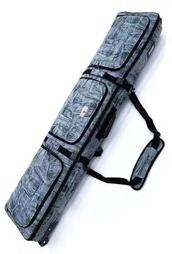 ZRHYRG Snowboard Bag Gepolsterte Snowboard-Tasche mit Rollen, Reisetasche, Ski-Einzel-Snowboard-Snowboard-Stiefel Ski Board Bag(Grey 146cm)