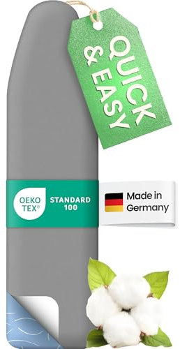 SimplySmooth Premium Bügelbrettbezug 125x45 OEKOTEX100 Made in Germany Bügelbezug 120-125x38-45cm Größe L