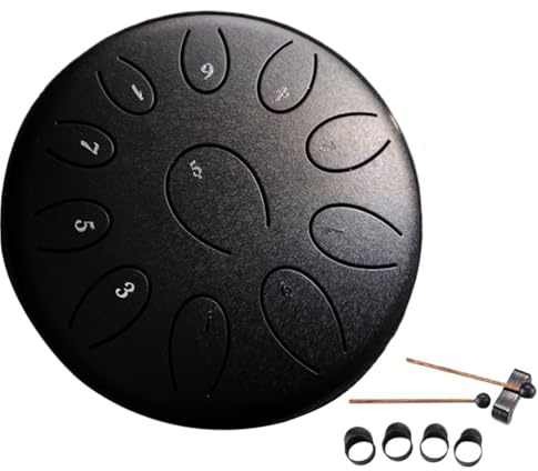 SQSXCKIQ Handpan-Trommeln für Erwachsene, Stahlzungentrommel für Außenhandtrommeln, 11-Noten-Regentrommelinstrument, Handpan-Trommel, Klanginstrumente, tragbar, Mini (Farbe 1)