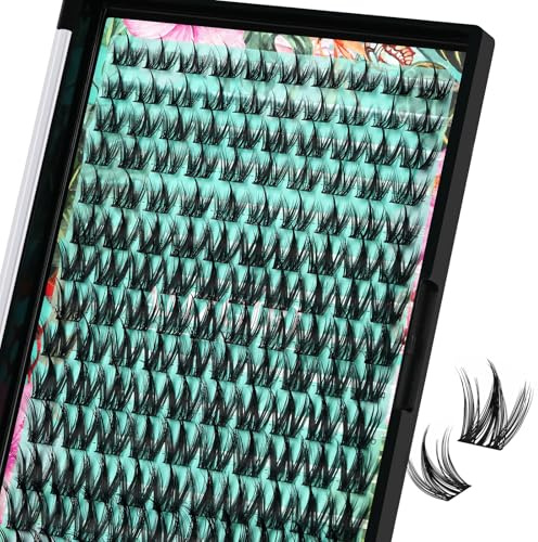 Wimpern Extensions 140Pcs Cluster Lashes DIY C Curl Manga Lash Extension Einzelne Wimpern Volumen Look Super Thin Band für Soft(Puppy,C-10-18mm)