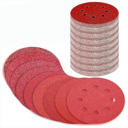 Eieenotee 170 Dischi Abrasivi da 5 Pollici 8 Fori con Gancio e 40 60 80 120 180 240 320 400 600 Carta Vetrata Rotonda A Grana per Levigatrice