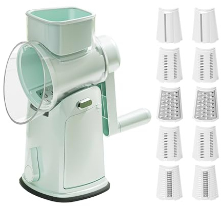 Affettaverdure – Taglia-cipolle | Miscelatore portatile | Manico da cucina per tagliare e grattugiare in modo sicuro, cipolle, formaggio, frutta, patate, cavoli, noci, verdure