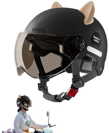 Halv motorcykel huvudbonad, Halv huvudbonad - halv hjälm motorcykelhjälm, öppet huvudbonad, halvansikte cykelhattar, solskydd för kryssare, skoter, motocross