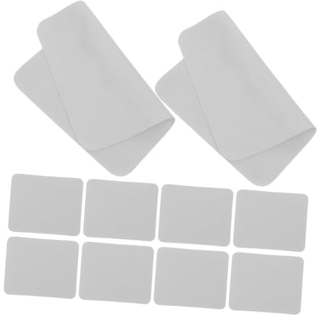Yardenfun 50 Stück wiederverwendbares Brillenputztuch Glasreinigungs-Mikrofasertücher Brillenreiniger-Mikrofasertuch Glasscheiben-Reinigungstuch ultraweiche Brillenputztücher Grey