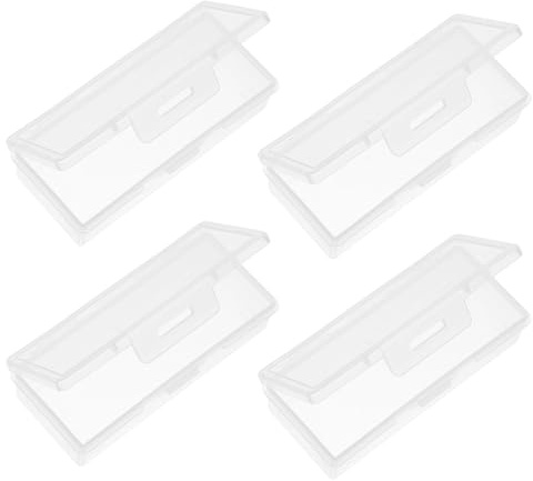 Gadpiparty 4 piezas Caja Organizadora Transparente Portátil para Bastoncillos y Bolas de Algodón Dispensador Compacto para Viaje y Uso Doméstico Contenedor Multifunción para Hisopos Palillos