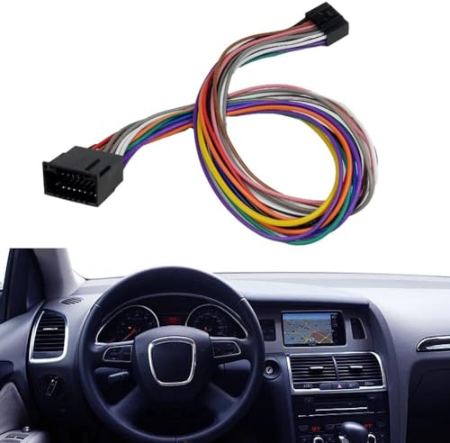 Gettimore Cavo di prolunga per autoradio ISO 40 cm per lettore Android, compatibile con 16 pin per sistemi audio