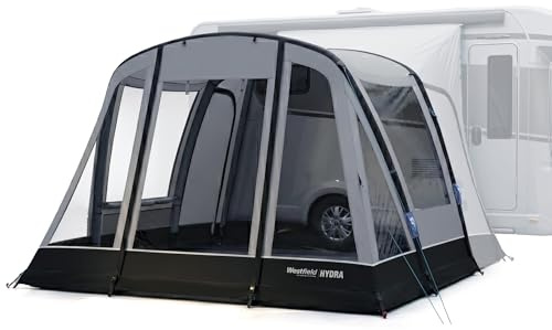 Westfield Outdoors Hydra, Aufblasbares Zelt 300 x 240 cm, Wetterfestes Autozelt mit 3000 mm Wasserschutz, UV-beständig, Drive-Away-Funktion, Panorama-Ausblick, abnehmbare Wände & Tragetasche