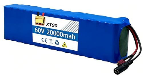60V 20Ah Elektrofahrrad Batterien 16S2P E-Bike Akkupack Wasserdichter PVC Elektroroller Akku Mit 67.2V 2A Ladegerät Für Elektrisch Bike Scooter Moto Go-Karts