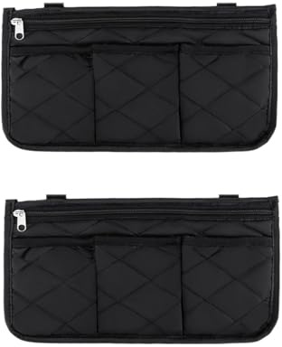 Sac de Rangement pour Fauteuil Roulant Sac for fauteuil roulant 2 pièces sur le côté de la chaise plage à roulettes | Avec pochette de repose-bras à bande réfléchissante for roues de marche, accessoire d'équipement mobile