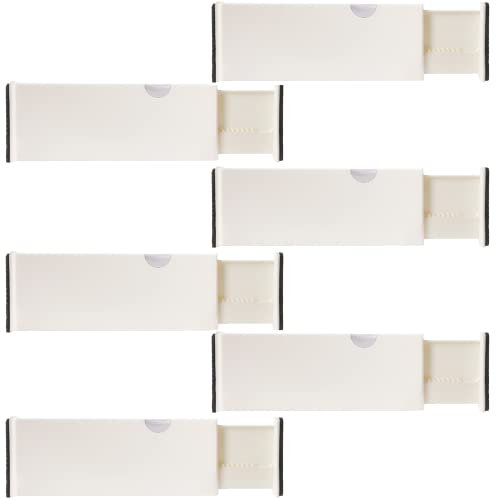 6 Drawer Organizer and Dividers, Organize Silverware and Utensils in Home Kitchen, Divider for Clothes in Bedroom Dresser, Designed to Not Snag Underwear and Bra Fabrics, Bathroom Storage Organizers