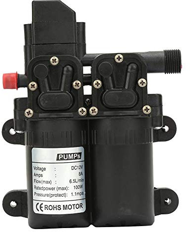 Self Priming Pump 12V 100W,Self Priming Diaphragm Double Suction Electric Self Priming Diaphragm Low Noise,High Pressure(B)