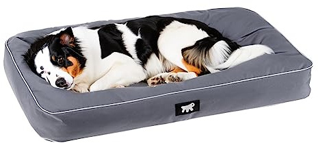 FERPLAST Tappetino per Cani - Cuccia Ortopedica per Cani Grande - Materassino per Cani - Impermeabile e Antigraffio - Cuccia per Cani Morbida - Polo, 95 x 60 x h 8 CM, GRIGIA