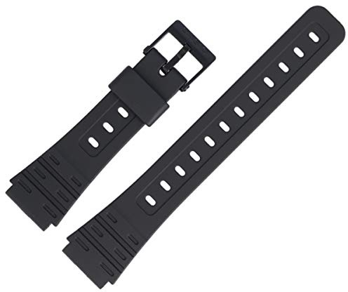 Casio JC-30 Bracelet de montre en plastique Noir 18 mm
