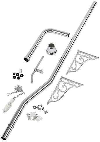 Milano Elizabeth High Level Cistern Toilet WC Flush Pipe Bracket Chain Handle - Chrome