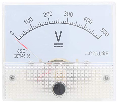 Amperometro da pannello 0~500V, amperometro da pannello corrente, voltmetro puntatore CC ad alta precisione per apparecchiature di misurazione della tensione 85C1 CC per il monitoraggio della tensione