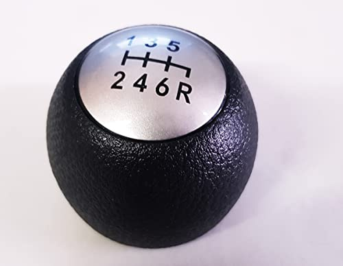 EASYSHOP24H Pomello Leva Cambio Compatibile per Alfa 147 156 Impugnatura Manuale 6 Marce Manopola Modello a Palla