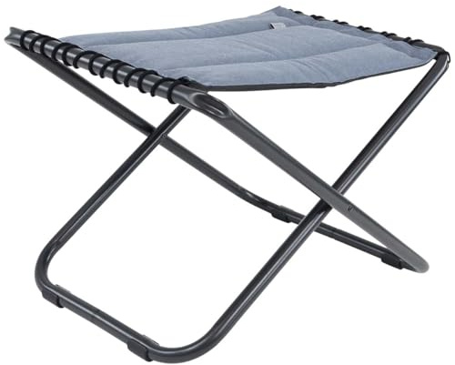 Crespo Falthocker AP306 TexComfort Camping Klapphocker Angel Hocker Polster Alu blau