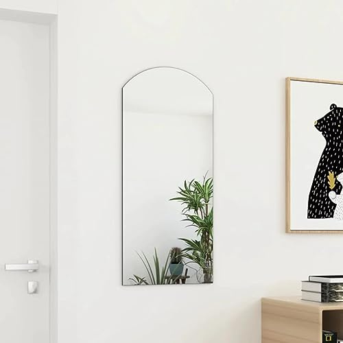 vidaXL Spiegel Garderobenspiegel Flurspiegel Wandspiegel Frisierspiegel Hängespiegel Dekospiegel Schlafzimmer Wohnzimmer Ankleidezimmer 90x45cm Glas