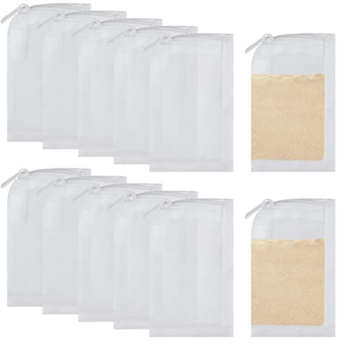 Gukasxi 12 Stück Aquarium kleine Filtertüten mit Reißverschluss, Wiederverwendbare Nylon-Mesh-Medien-Netzbeutel mit hohem Durchfluss für Aquarien, Aktivkohle, feinere Partikel (6 x 10 cm)