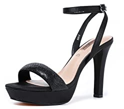 QUEEN HELENA Sandali Eleganti con Tacco e Plateau Fascia con Strass Donna S2812