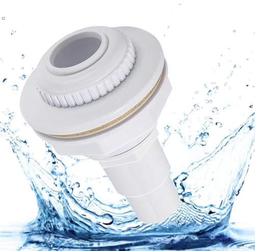 UTEFIF Ugello di ingresso per piscine a parete in acciaio, ugello di afflusso da 38/32 mm, per bocchetta standard per bacino, ugello regolabile