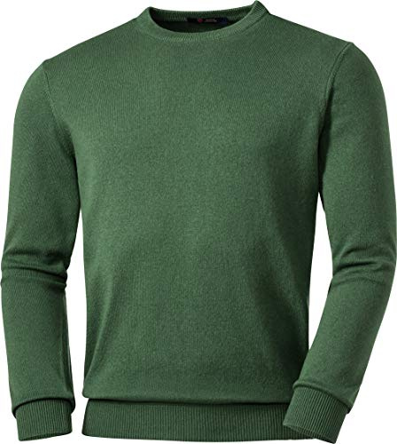 Royal Spencer Herren Rundhals-Pullover aus Kaschmir-Seide, Kaschmirpullover in Mehreren Farben, kuscheliger Winterpullover, angenehm zu tragen, Grün, XXL