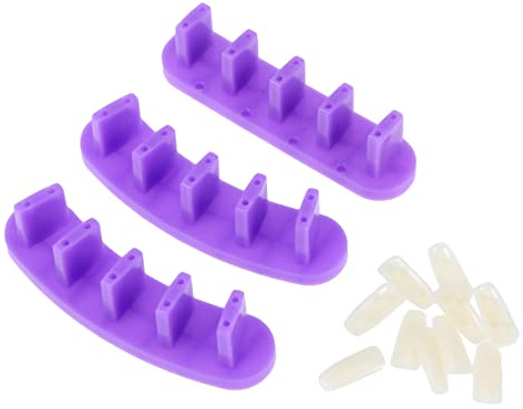 Healvian Espositore Per Unghie Espositore Per Unghie Con Supporto in Plastica Sagomato Per Unghie Finte Per Nail Art Salone Di Bellezza Decorazioni Per Nail Art