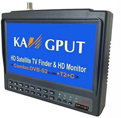 JOXLOVER Buscador de satélite, KPT-717S / T DVB-S2 DVB-T / T2 DVB-C Finder de medidor satelital Digital Combo H.265 vs KPT716TS WS-6933 ST-5150 para Ajustar la Antena parabólica de TV