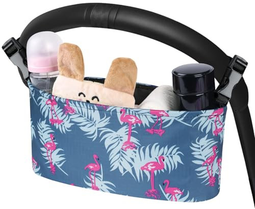 Vicloon Kinderwagen Organizer, Buggy Organizer Tasche mit Schultergurt, Buggy Kinderwagentasche Baby, Kinder Buggy Organizers Zum Tragen Trinkflasche/Feuchttüchern/Windeln/Baby Zubehör, Blau